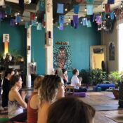 Karma Yoga Center studio yoga class in session